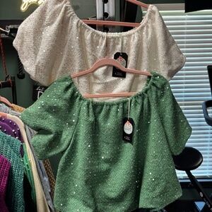 Carol Christian Sequin Cropped top